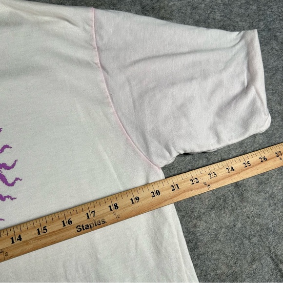 Vintage Hole Shirt Mens Large White Red 90s Courtney‎ Love Nirvana Logo Canadian - Picture 7 of 9